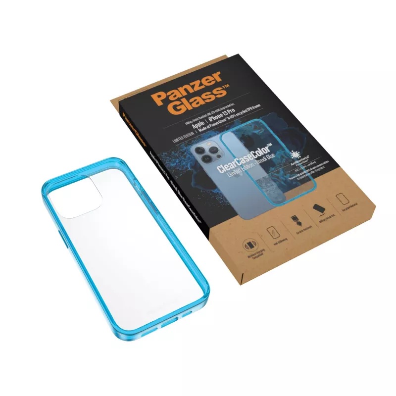 Hoes PanzerGlass ClearCaseColor iPhone 13 Pro Bondie Blue