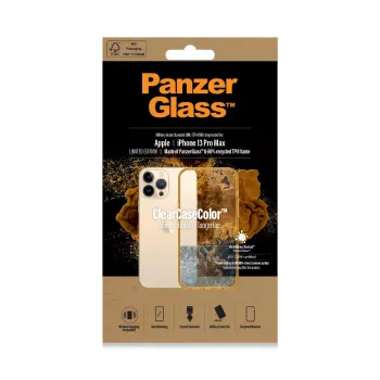 Beschermhoes ClearCaseColor PanzerGlass voor iPhone 13 Pro Max 6,7 inch – PET en gehard glas, oranje