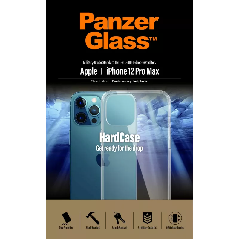 PanzerGlass ® HardCase transparant iPhone 12 Pro Max, hoes, Apple, Apple - iPhone 12 Pro Max, transparant