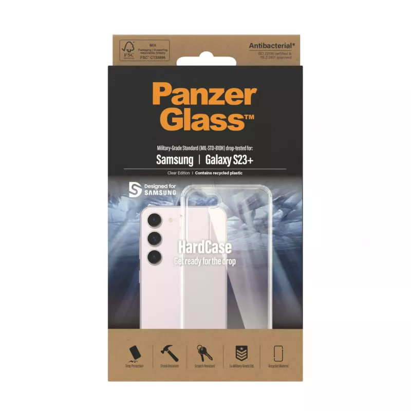 PanzerGlass ® HardCase transparant Samsung Galaxy S23+, hoes, Samsung, Samsung - Galaxy S23+, transparant