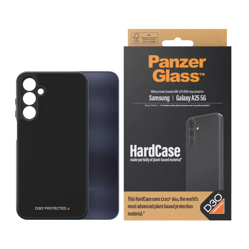 PanzerGlass HardCase met D3O MagSafe, Samsung Galaxy A25 5G, transparant