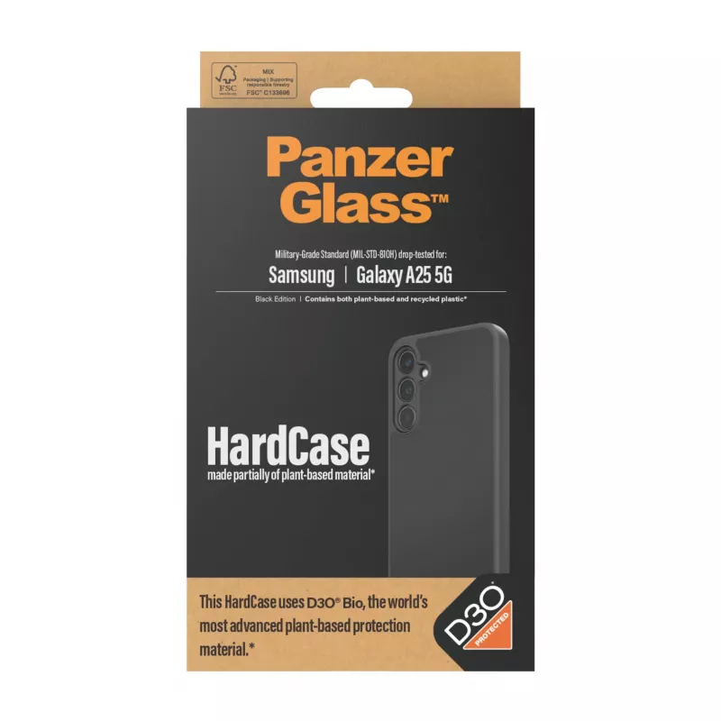 PanzerGlass HardCase met D3O MagSafe, Samsung Galaxy A25 5G, transparant