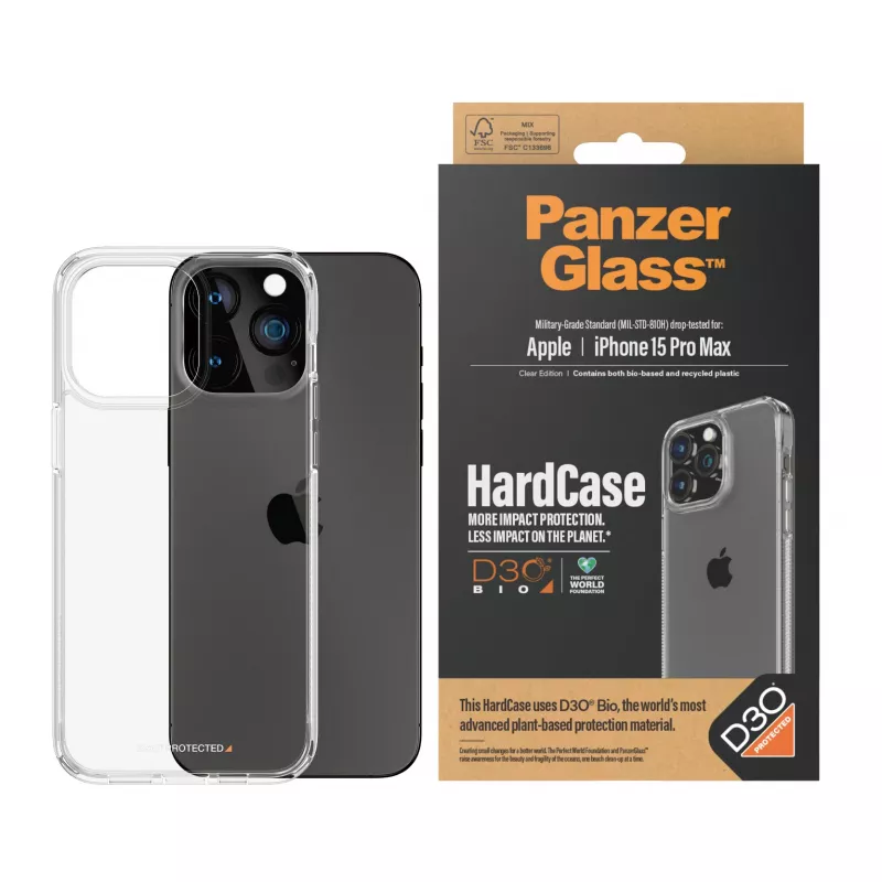 PanzerGlass® HardCase transparant met D3O® iPhone 15 Pro Max