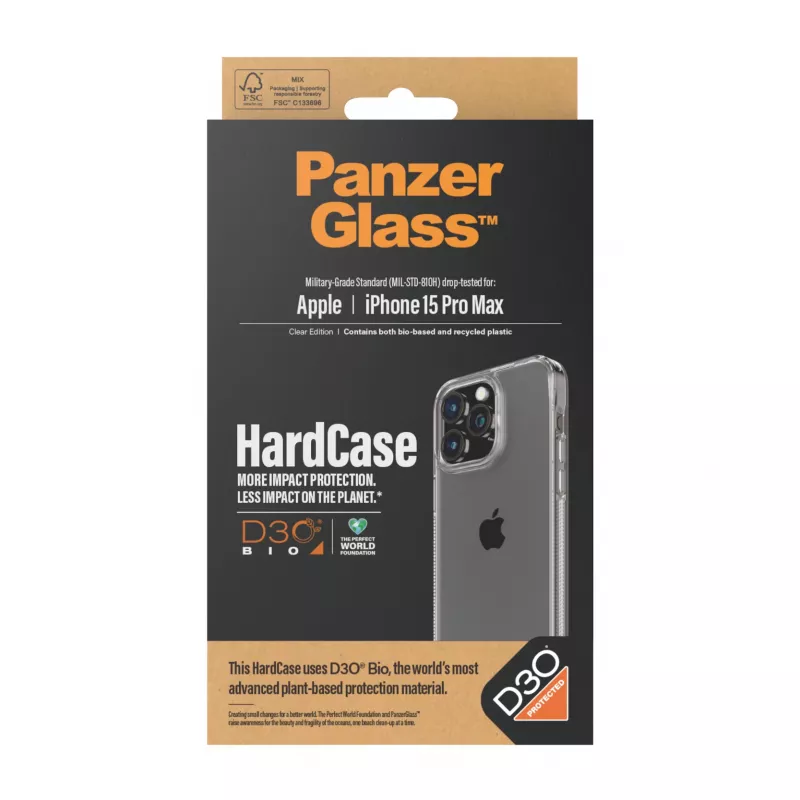 PanzerGlass® HardCase transparant met D3O® iPhone 15 Pro Max