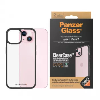 Hoes PanzerGlass ClearCase iPhone 15 D3O transparant