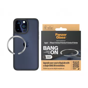 PanzerGlass Bang On MagSafe-compatibiliteitsring voor iPhone 12/13/14/15, transparant