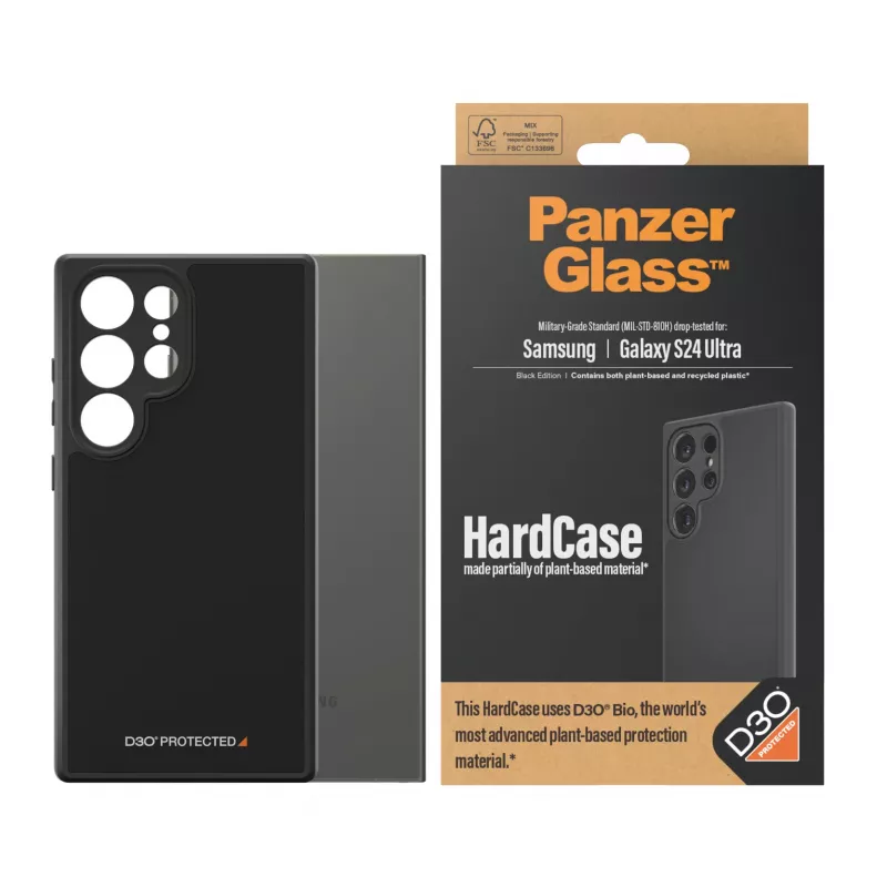 PanzerGlass ® HardCase zwart met D3O® Samsung Galaxy S24 Ultra