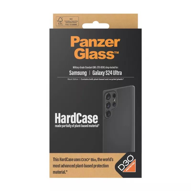 PanzerGlass ® HardCase zwart met D3O® Samsung Galaxy S24 Ultra