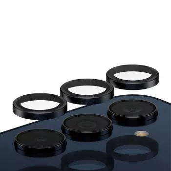 Cameralensbescherming PanzerGlass Hoops voor Samsung Galaxy A35 5G, gehard glas, zwarte rand