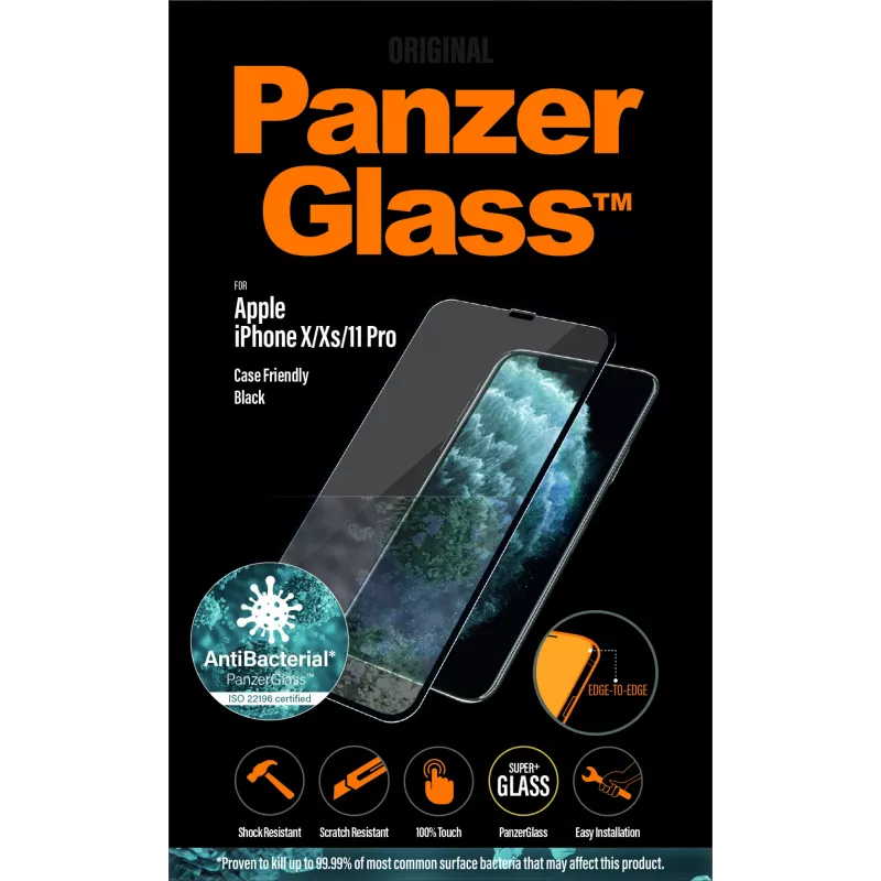 PanzerGlass ® beeldschermbeschermfolie iPhone 11 Pro | Xs | X | Edge-to-Edge