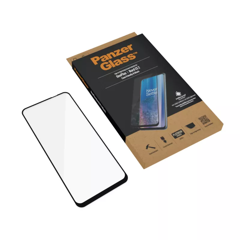 Schermbescherming PanzerGlass OnePlus Nord 2 CE krasvast stootvast antibacterieel