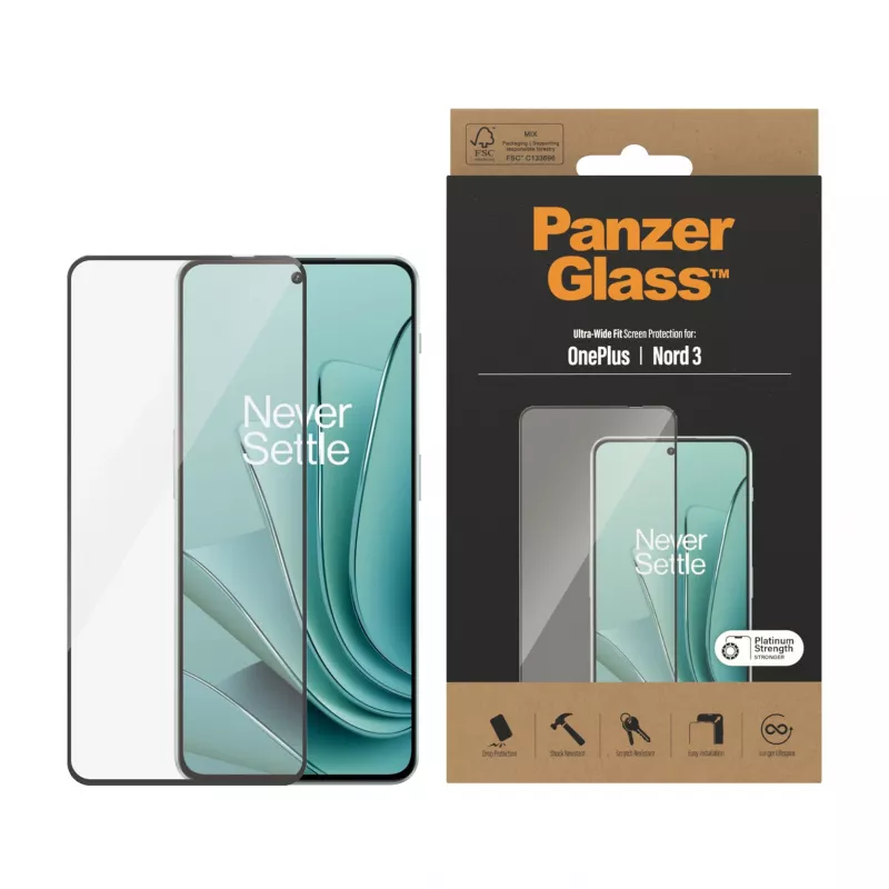 PanzerGlass® displaybeschermfolie OnePlus Nord 3 5G | Ultra-Wide Fit