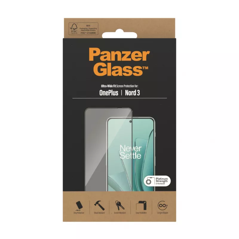PanzerGlass® displaybeschermfolie OnePlus Nord 3 5G | Ultra-Wide Fit