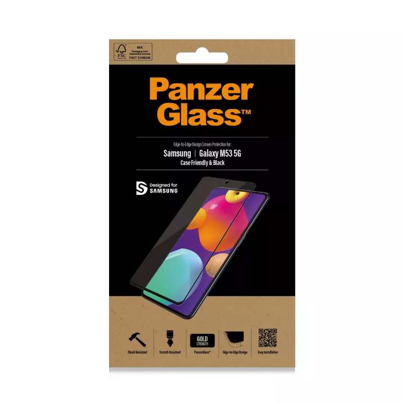 PanzerGlass® displaybescherming Samsung Galaxy M53 5G | M54 5G | Ultra-Wide Fit