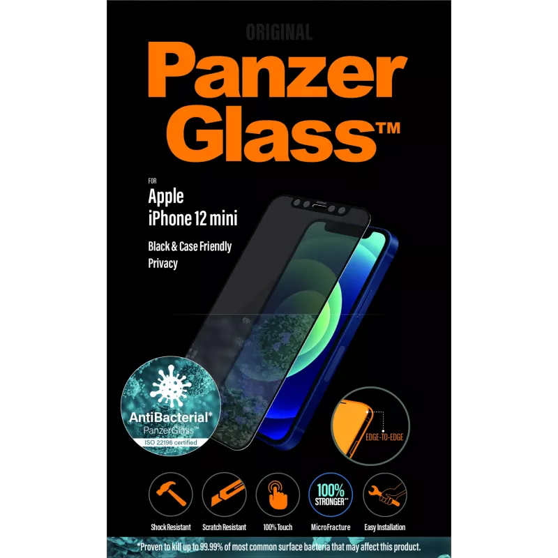 PanzerGlass ® privacy-displaybeschermfolie iPhone 12 Mini | Edge-to-Edge