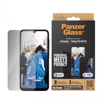 PanzerGlass® privacy-kijkbescherming voor Samsung Galaxy A15 | A15 5G | Ultra-Wide Fit met EasyAligner