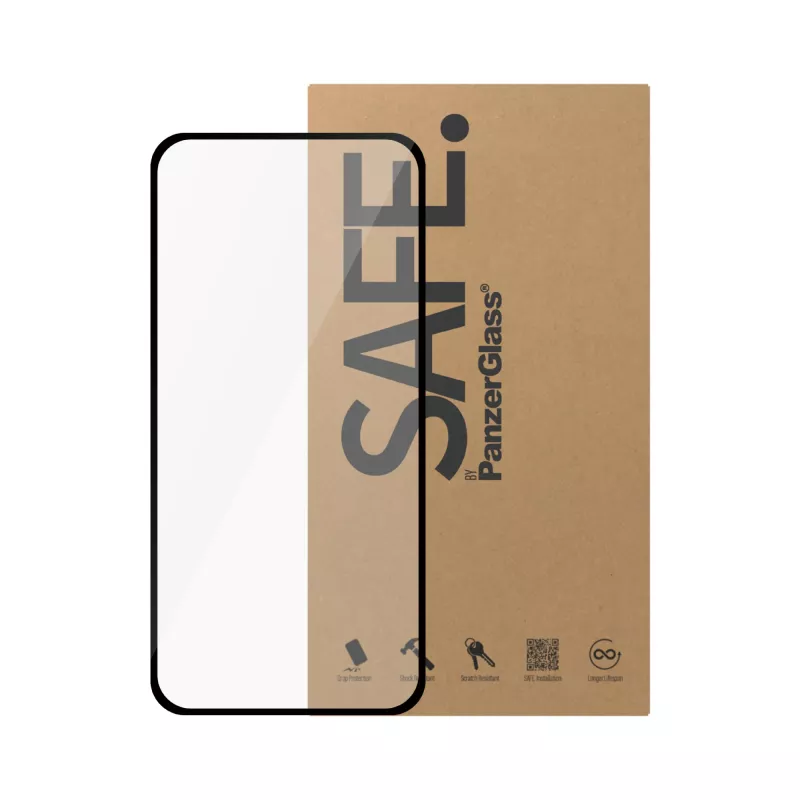 PanzerGlass SAFE. by ® displaybescherming iPhone 15 Pro Max | Ultra-Wide Fit | Bulk