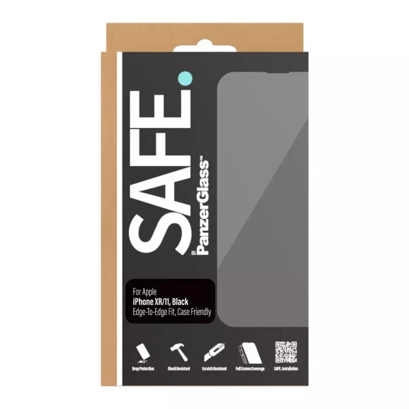 PanzerGlass SAFE. by ® Apple iPhone 11 XR displaybeschermfolie Edge-to-Edge kras- en stootvast