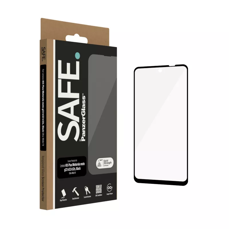 PanzerGlass SAFE. by ® displaybeschermfolie Lenovo K15 Plus | Motorola moto g22 | e32 | e32s