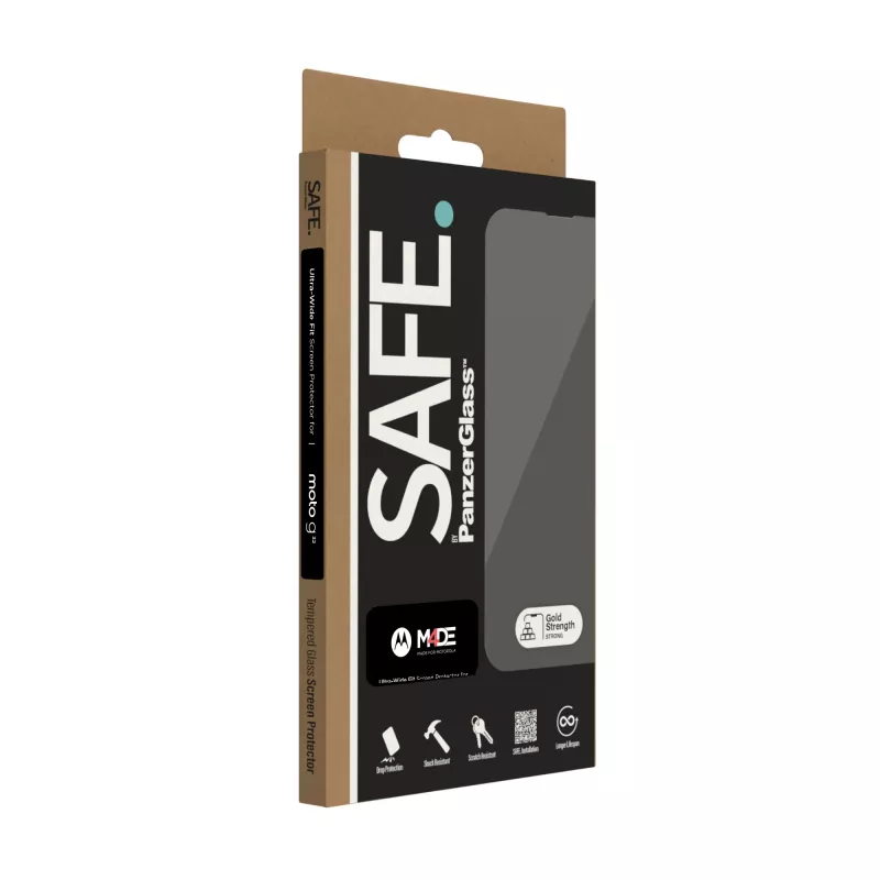 PanzerGlass SAFE. by ® displaybeschermfolie Motorola moto g32 | Ultra-Wide Fit