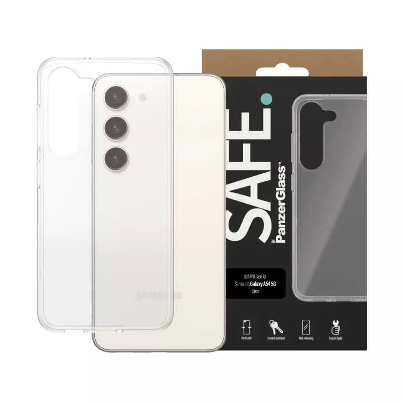 PanzerGlass SAFE. by ® TPU-hoes Samsung Galaxy S23 | transparant