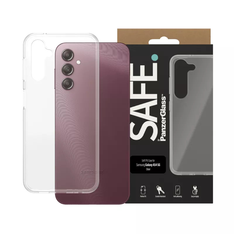 PanzerGlass SAFE. by ® TPU-hoes Samsung Galaxy A14 | A14 5G | transparant