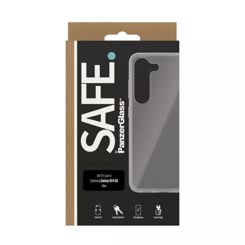 PanzerGlass SAFE. by ® TPU-hoes Samsung Galaxy A14 | A14 5G | transparant