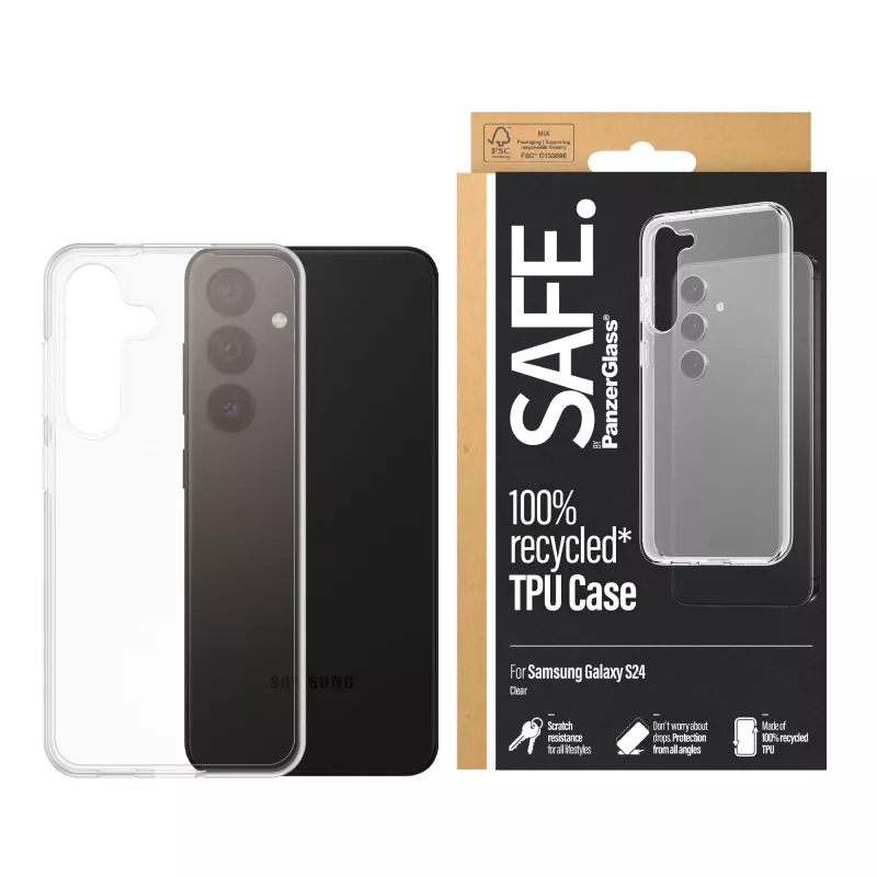PanzerGlass SAFE. by ® TPU-hoesje Samsung Galaxy S24 | Transparant