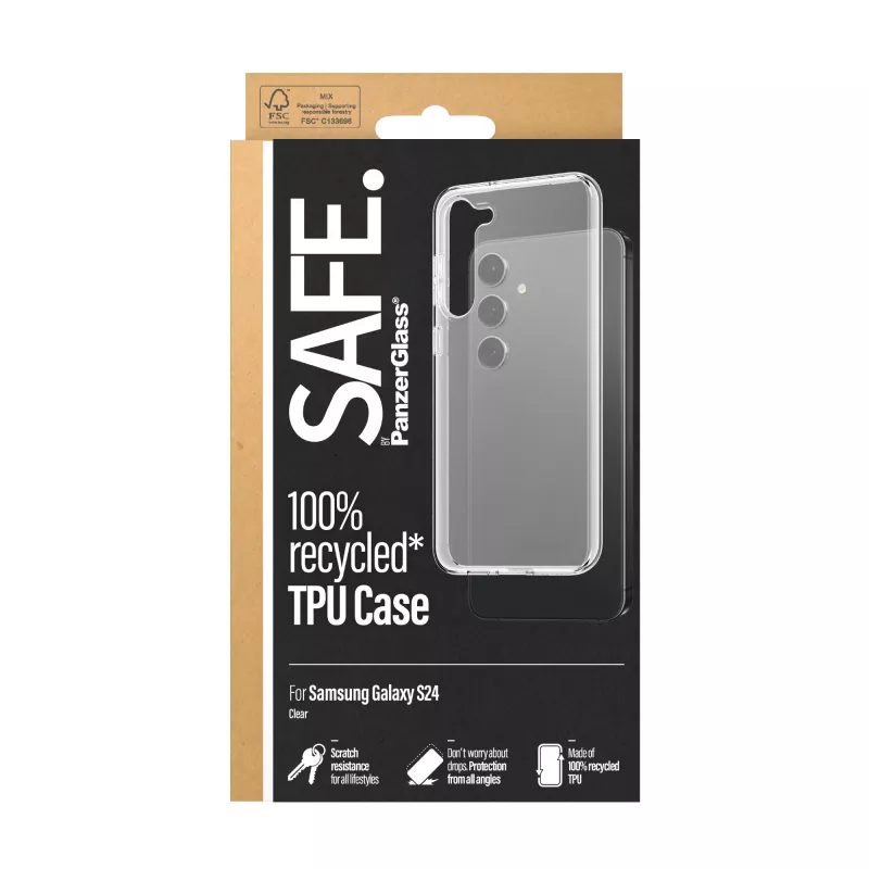 PanzerGlass SAFE. by ® TPU-hoesje Samsung Galaxy S24 | Transparant