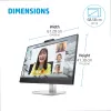 HP E27m G4 QHD USB-C conferentiemonitor computermonitor 68,6 cm (27 inch) 2560 x 1440 pixels Quad HD LCD zwart, zilver