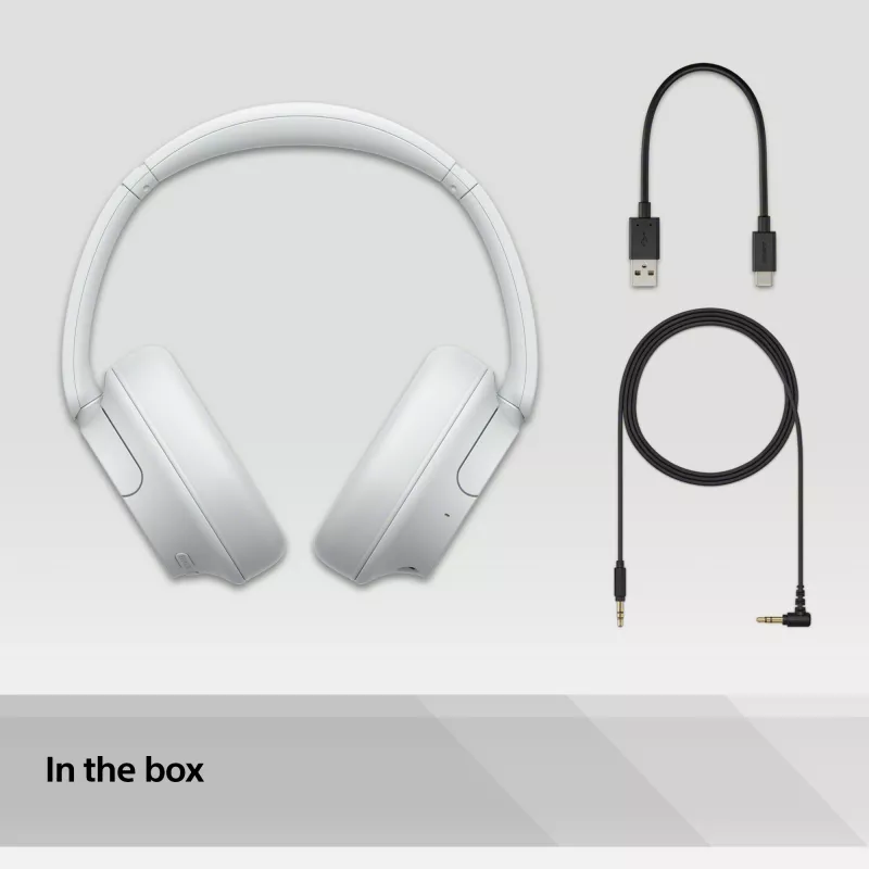 Sony WH-CH720 headset bedraad & draadloos hoofdband gesprekken/muziek USB Type-C Bluetooth wit