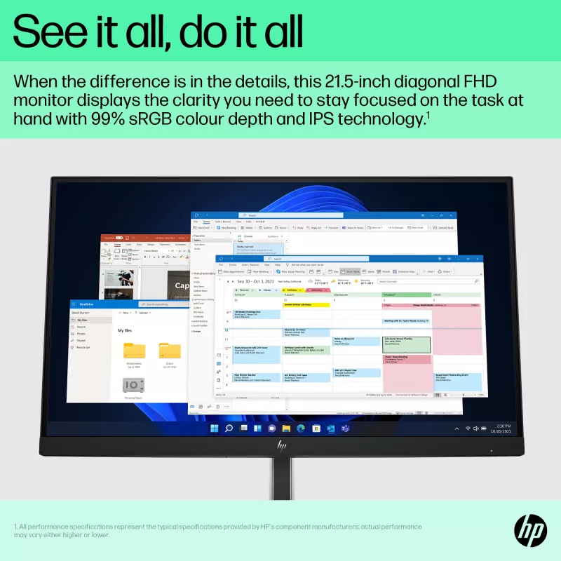 Monitor HP E-Series E22 G5 21,5 inch Full HD LCD 1920x1080