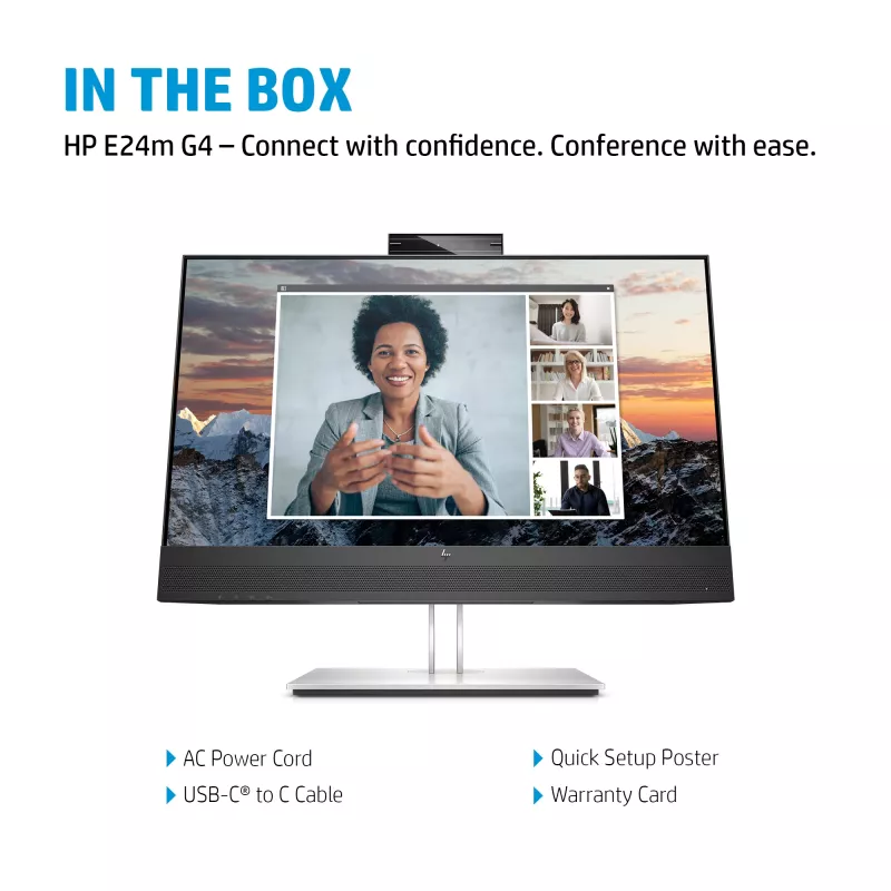 HP E24m G4 computermonitor 60,5 cm (23,8 inch) 1920 x 1080 pixel Full HD zwart, zilver