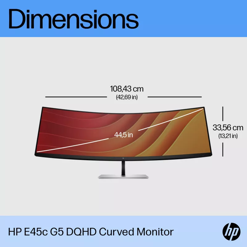 Monitor HP E45c G5 44,5 inch Dual QHD lcd 5120 x 1440
