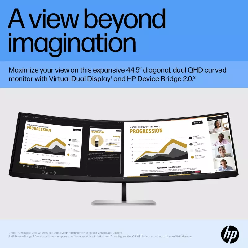 Monitor HP E45c G5 44,5 inch Dual QHD lcd 5120 x 1440