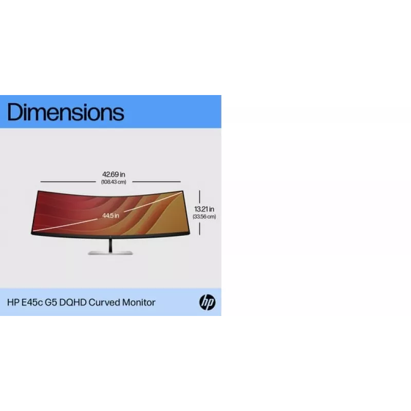 Monitor HP E45c G5 45 inch curved display LCD DQHD-resolutie