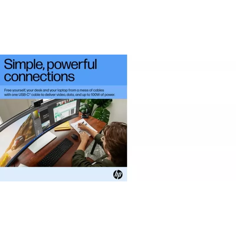 Monitor HP E45c G5 45 inch curved display LCD DQHD-resolutie