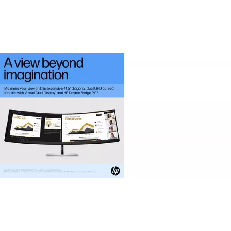 Monitor HP E45c G5 45 inch curved display LCD DQHD-resolutie
