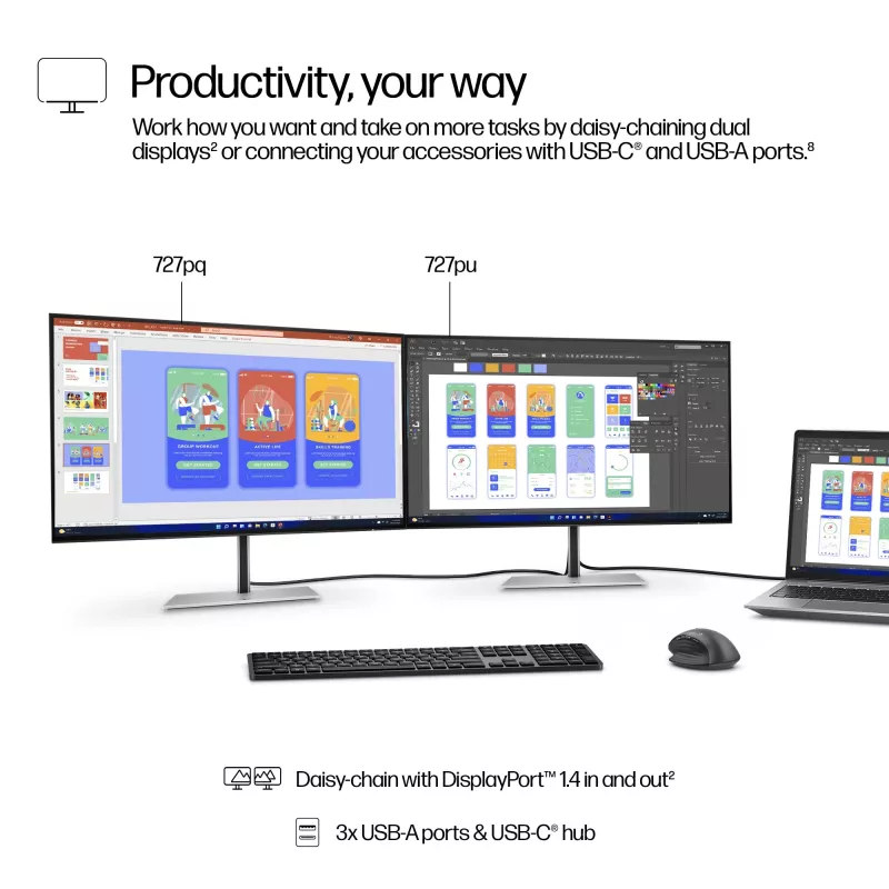 Monitor HP Series 7 Pro 27 inch QHD lcd 2560 x 1440
