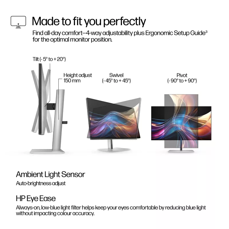 HP Series 7 Pro 27 inch QHD-monitor – 727pq PVC-vrij