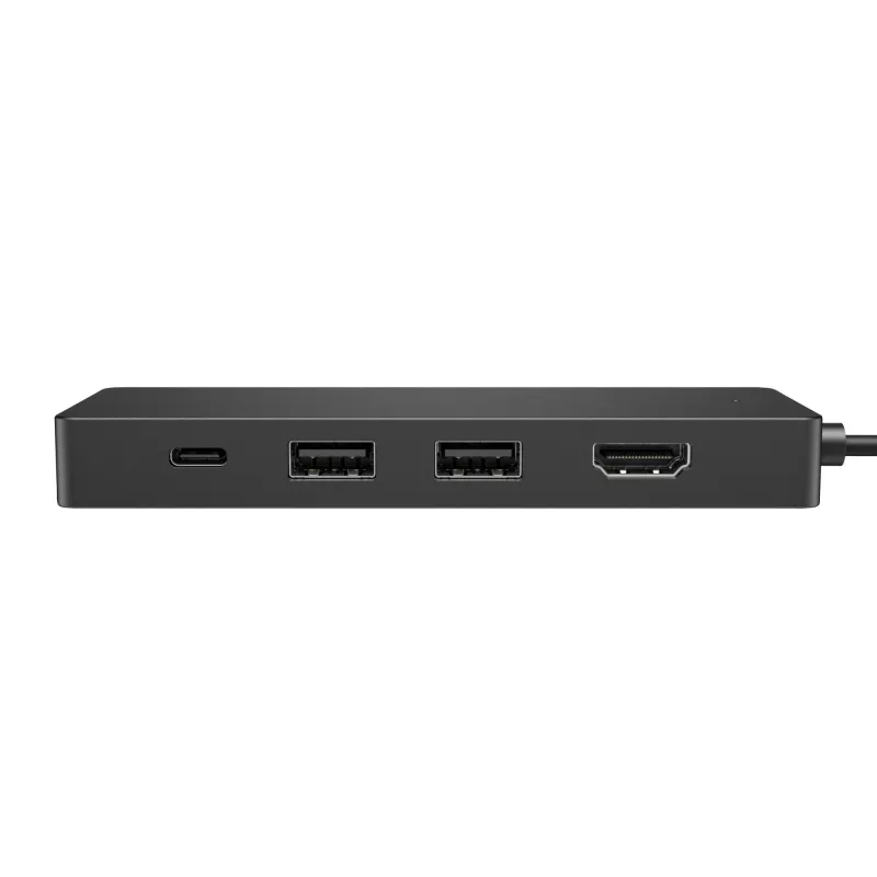 USB-C Travel Hub G3 — HP, USB 3.2 Gen 2 Type-C-host, HDMI, USB-A, PD tot 65 W, 116×41,9×14,5 mm