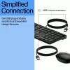 Bedrade toetsenbord-muisset HP 320MK – USB, membraantoetsenbord, zwart