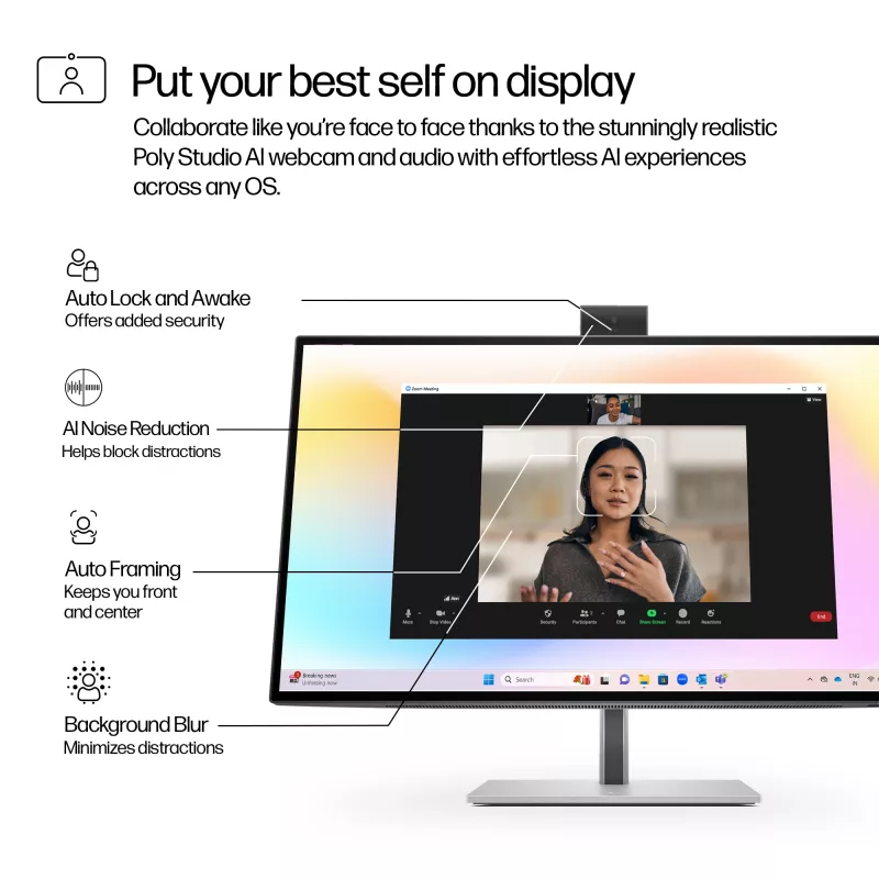 HP Series 7 Pro 27 inch 4K Conferencing Monitor - 727pm
