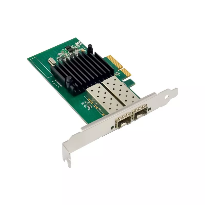 PCIe x4 netwerkadapter MicroConnect MC-PCIEX4-I350-F2 met Intel I350 chipset, dual-port