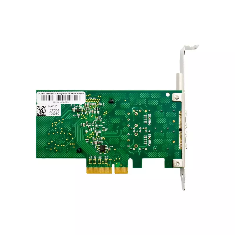 PCIe x4 netwerkadapter MicroConnect MC-PCIEX4-I350-F2 met Intel I350 chipset, dual-port