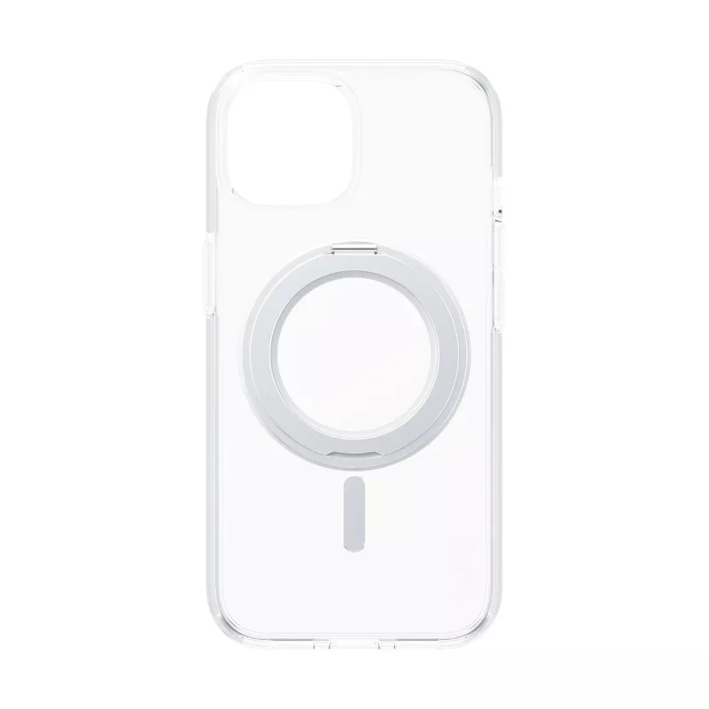 PanzerGlass CARE™ by ® hoes transparant met zilveren kickstand & MagSafe iPhone 15