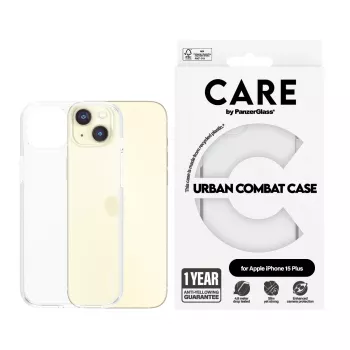 PanzerGlass CARE™ by ® Urban Combat hoes transparant iPhone 15 Plus