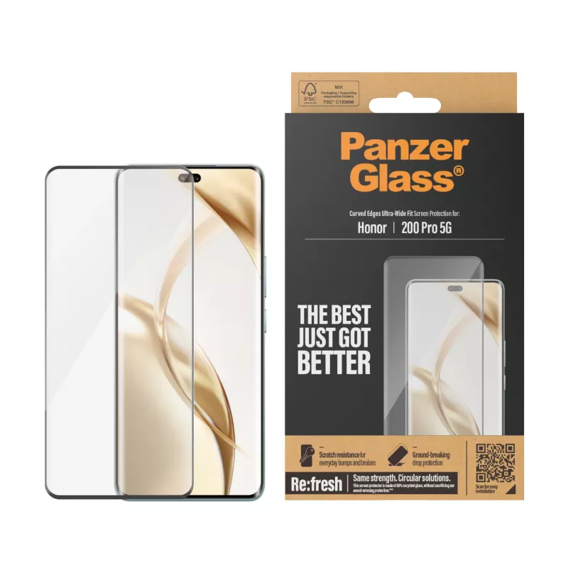 PanzerGlass ® displaybescherming Honor 200 Pro 5G | Ultra-Wide Fit