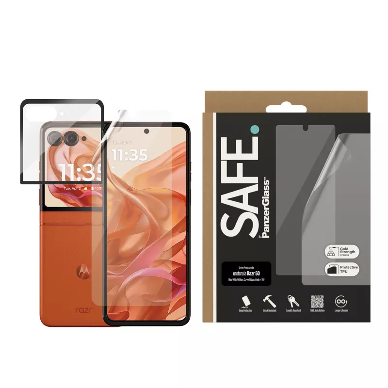 PanzerGlass SAFE. by ® displaybescherming Motorola Razr 60 | Razr 50 | Glas & Folie