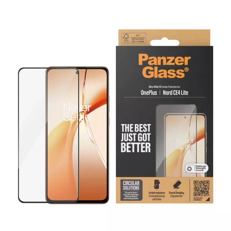 PanzerGlass ® displaybescherming OnePlus Nord CE4 Lite | Ultra-Wide Fit